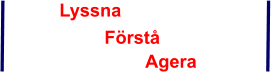 Lyssna Förstå  Agera